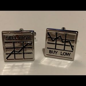 New Chrome Buy Low Sell High Cufflinks